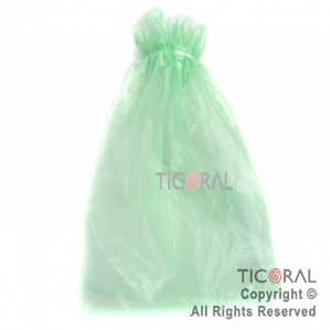 BOLSA HS1301-4 ORGANZA 24X19.5CM VERDE x 1